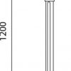 Светильник садово-парковый, 60W 230V E27 черное золото, PL155